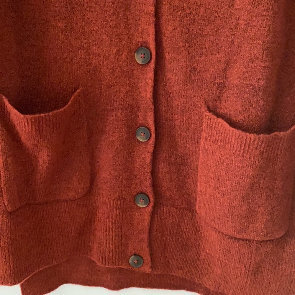 Rust Button Up Cardigan - Picture 5 of 5